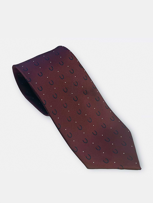 Equetech Junior Horseshoes Show Tie Burgundy