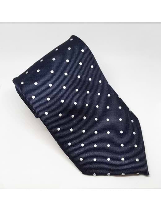 Equetech Polka Dot Show Tie - Navy/White