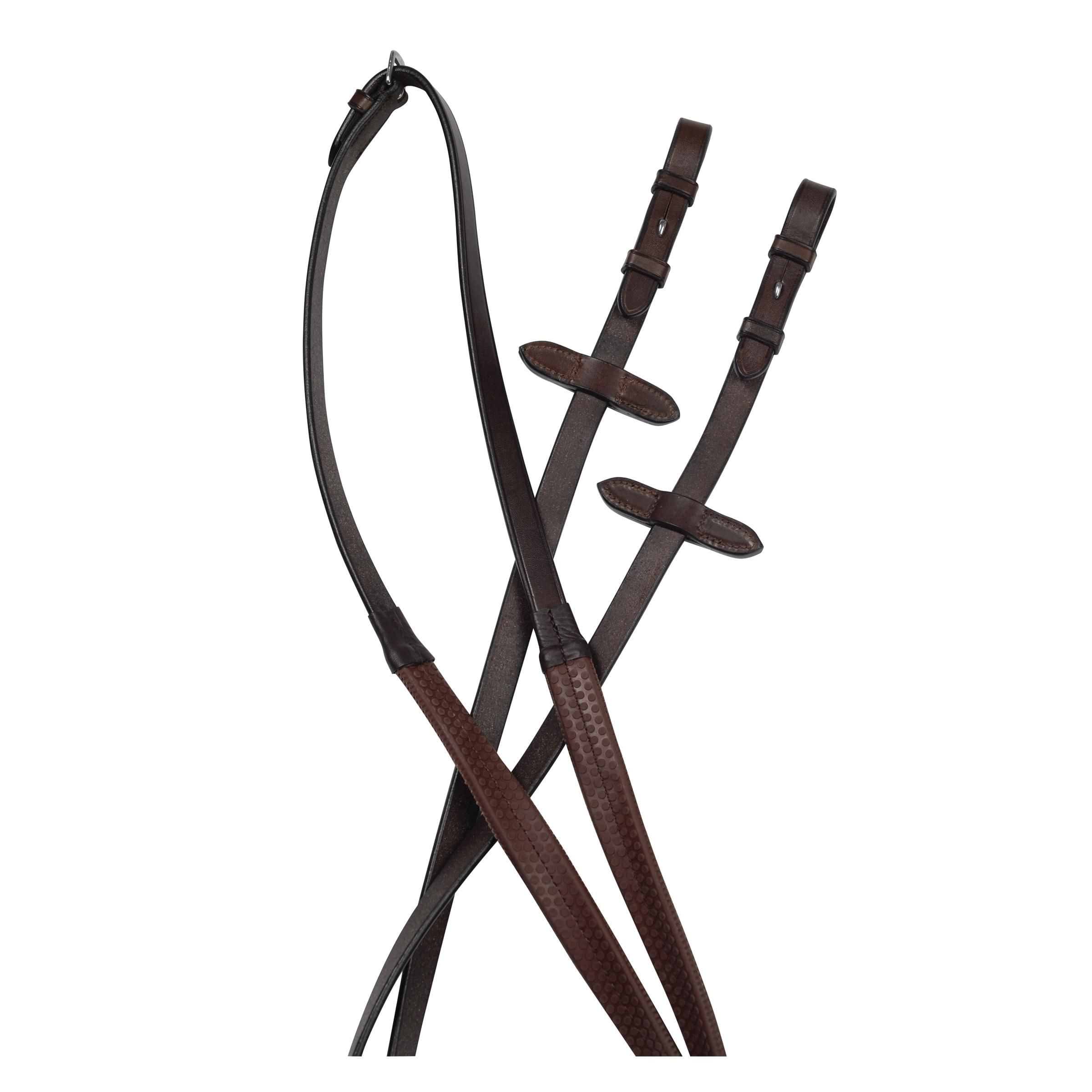 Collegiate Flexi Grip Reins Brown