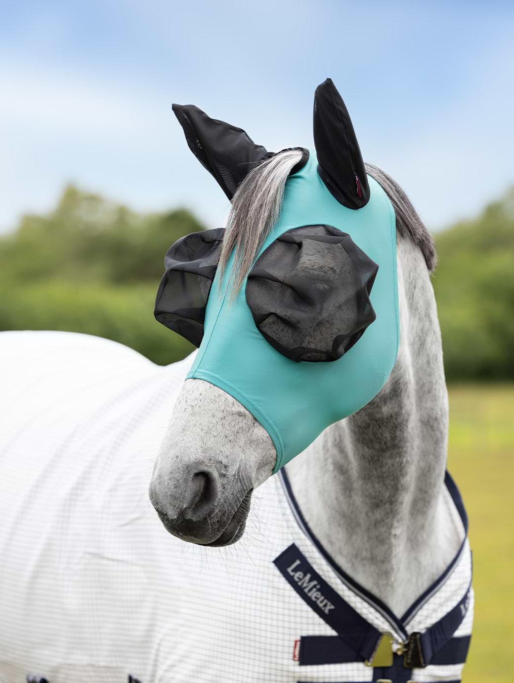 LeMieux Bug Relief Half Mask Lagoon