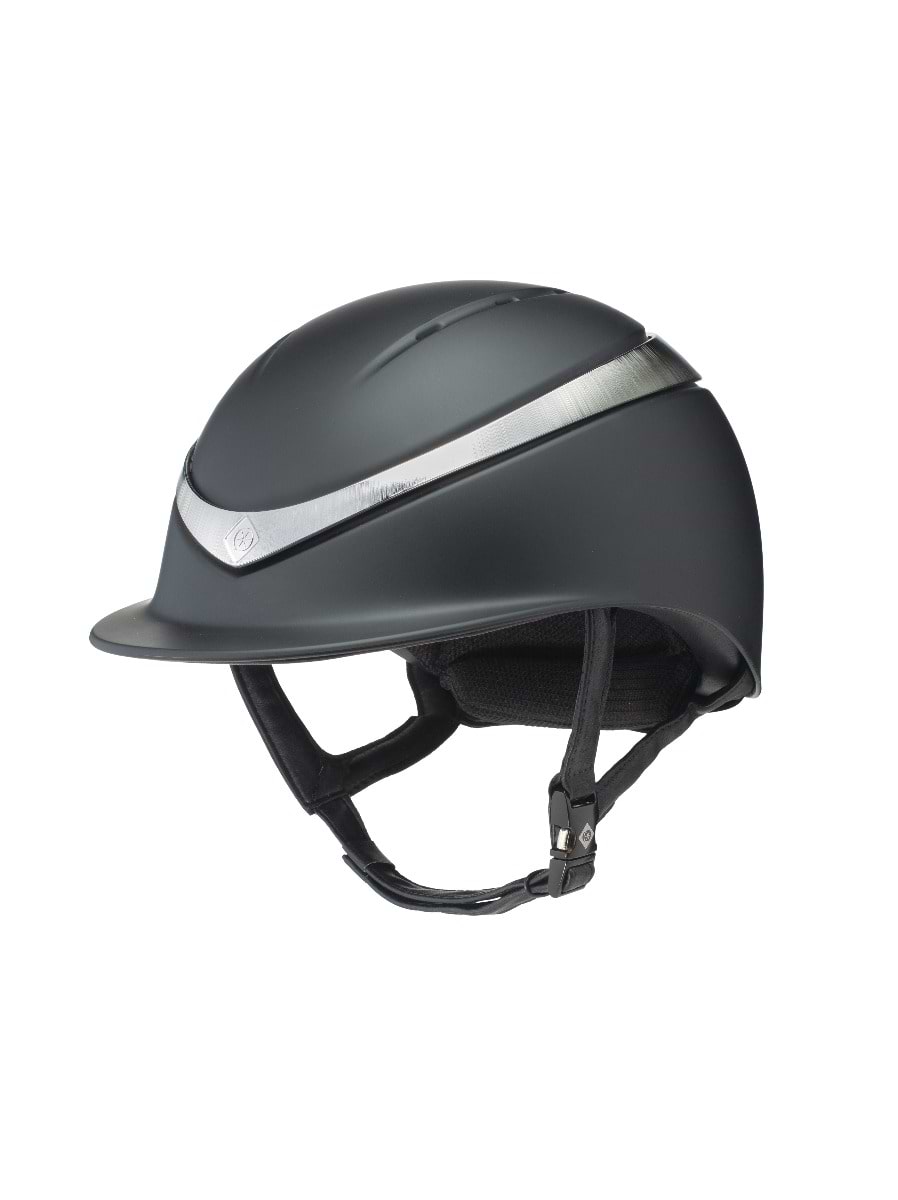 Charles Owen Halo Riding Hat BlackMatt/ Platinum*