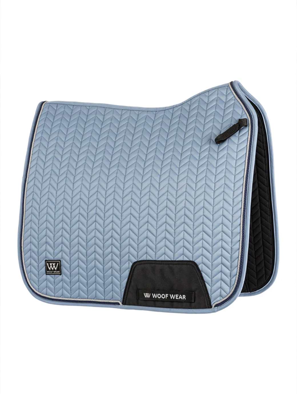 Woof Wear Herringbone Dressage Pad - Steel Blue