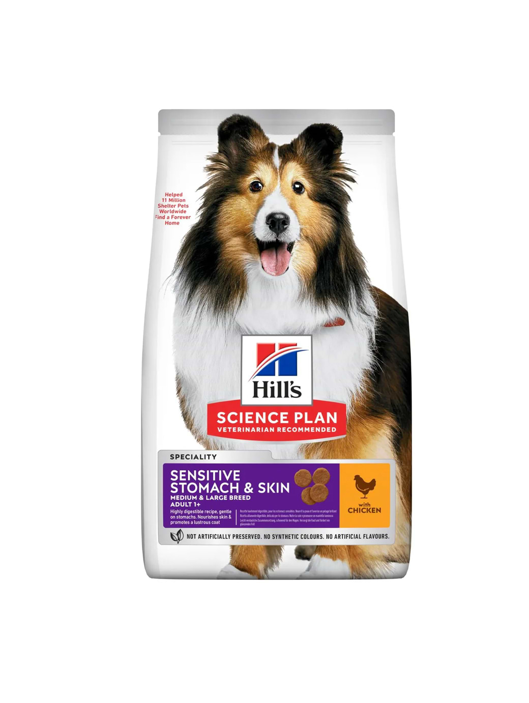 Hill's Science Plan Sensitive Stomach & Skin Adult Medium Breed Dry Dog Food with Chicken 14kg