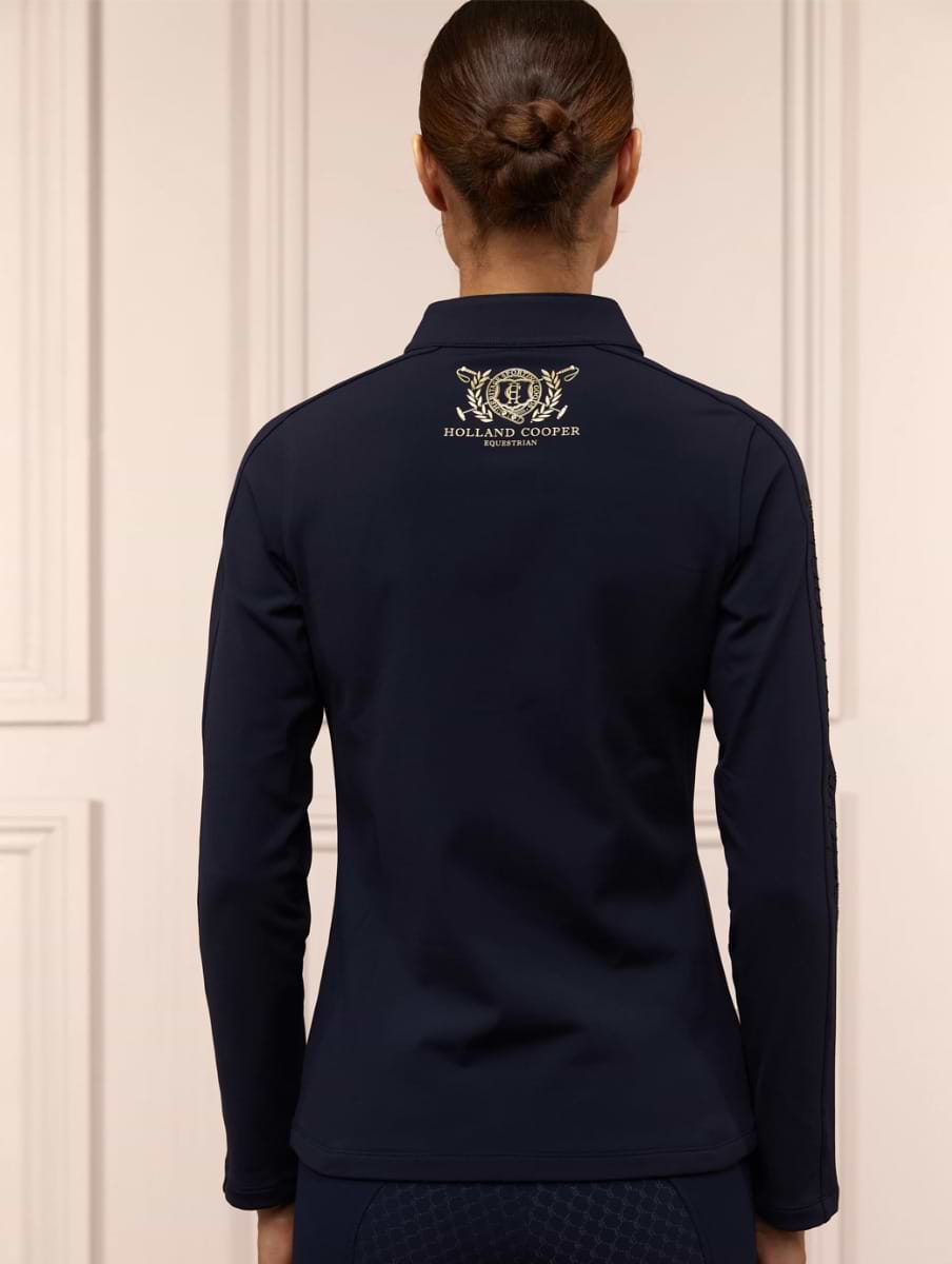 Holland Cooper Crystal Zip Sweat Ink Navy | Griggs Equestrian