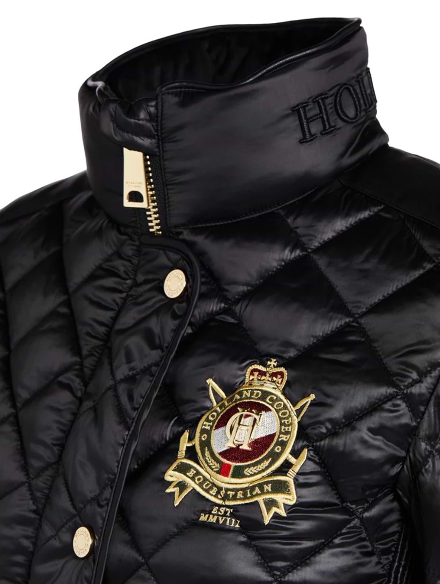 Holland Cooper Diamond Quilt Jacket Black Griggs Equestrian
