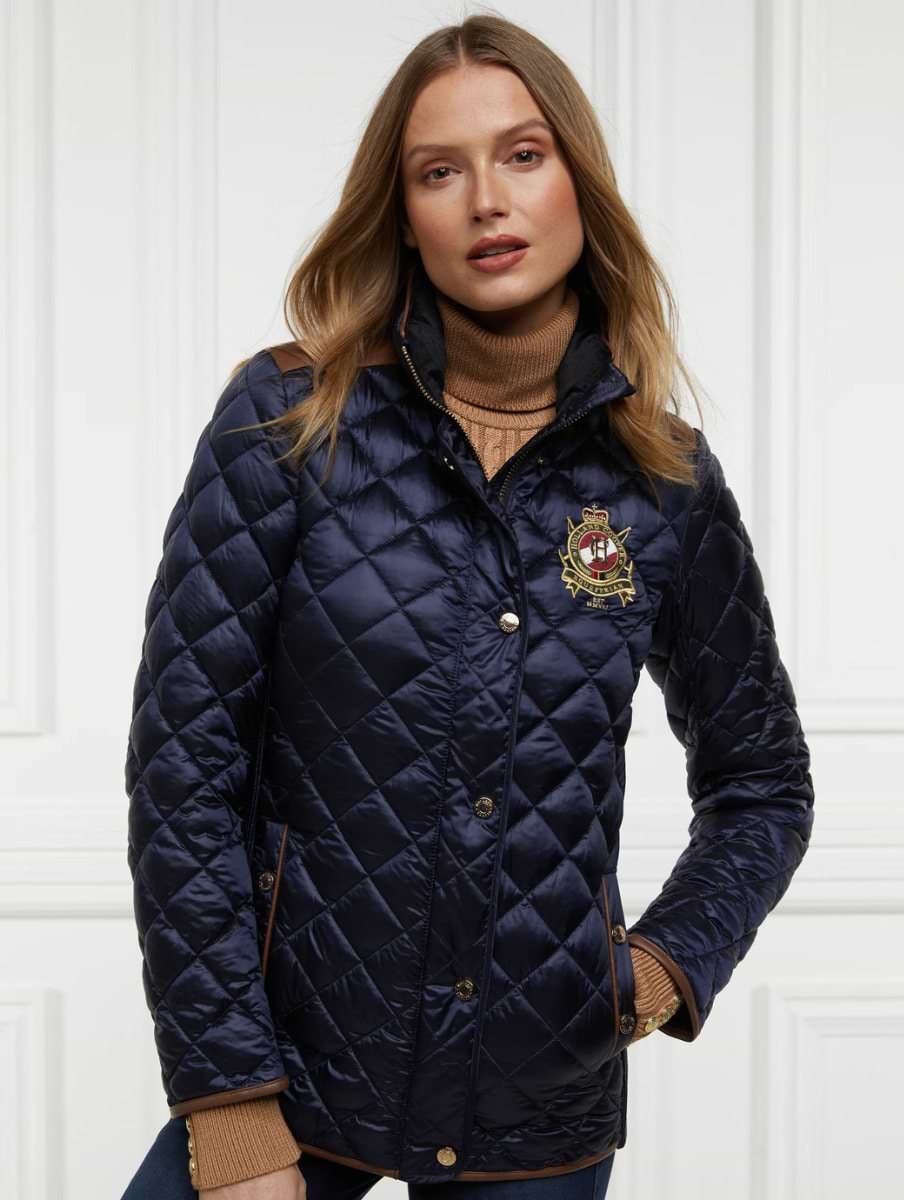 Holland Cooper Diamond Quilt Jacket Navy