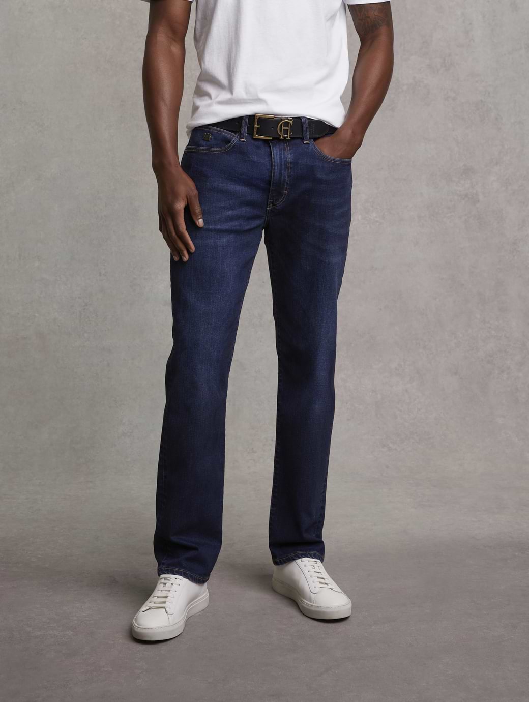 Holland Cooper Men's Mens Classic Straight Jean Washed Indigo