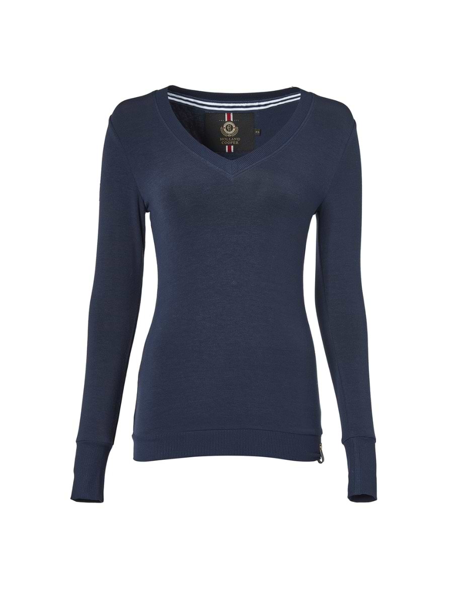 Holland Cooper Soft Touch V-Neck Ink Navy