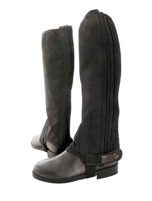 Dublin Childs Easy Care Half Chaps Black 