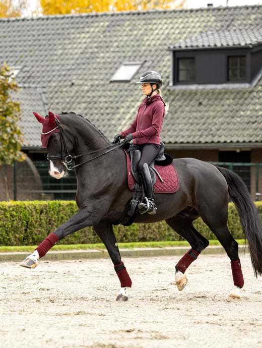 LeMieux Crystal Suede Dressage Pad Burgundy