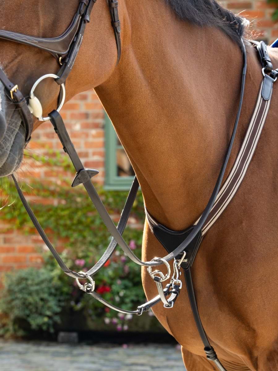 LeMieux Arika Elasticated Breastplate Brown/Silver