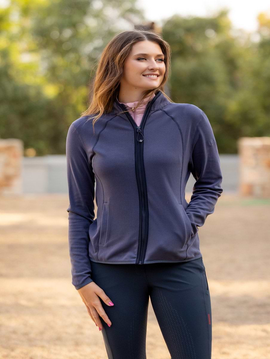 LeMieux Faye Fleece Zip Through Dusk Blue