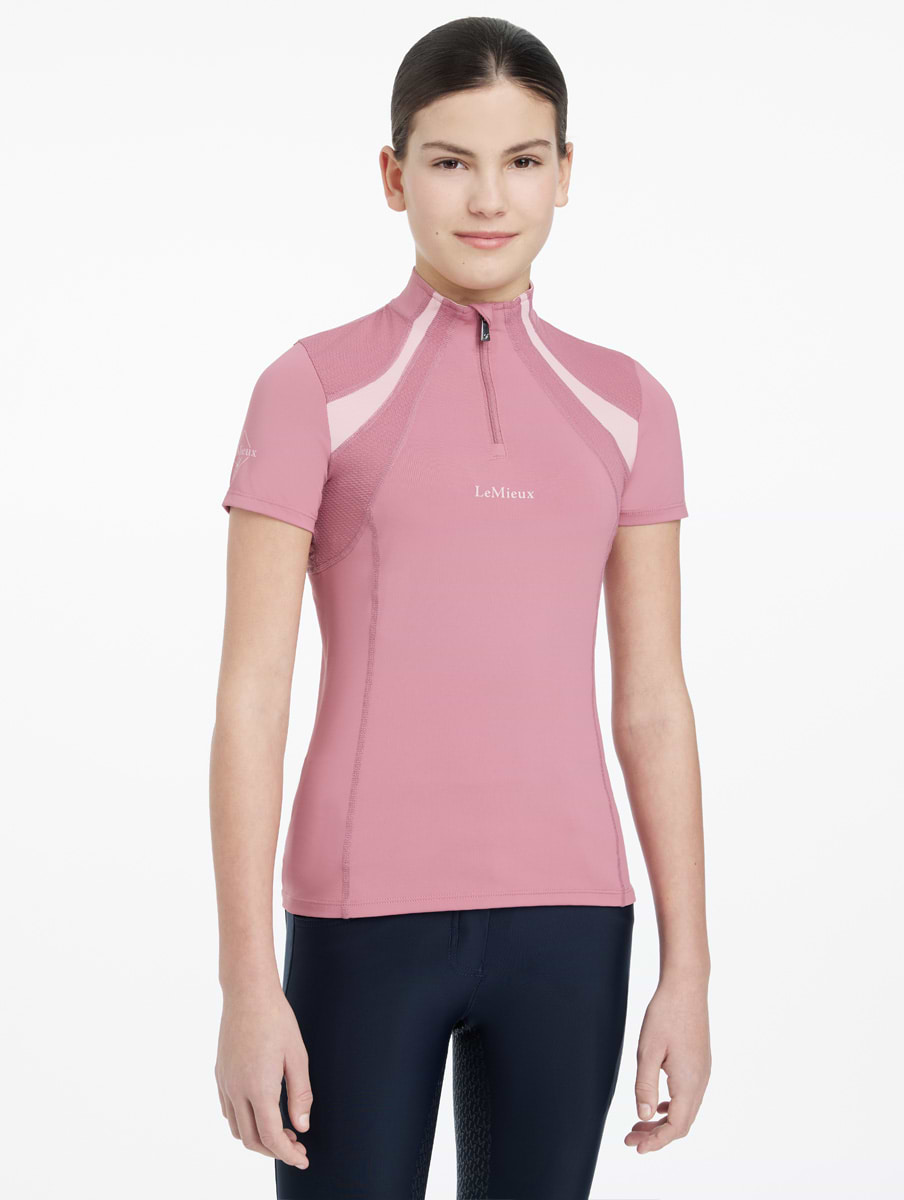 LeMieux Young Rider Short Sleeve Mia Mesh Base Layer Peony 