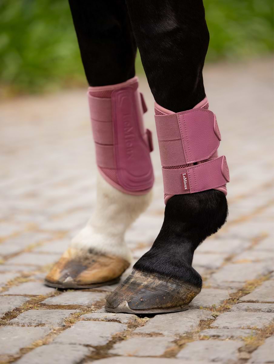 LeMieux Arika Mesh Brushing Boots Peony
