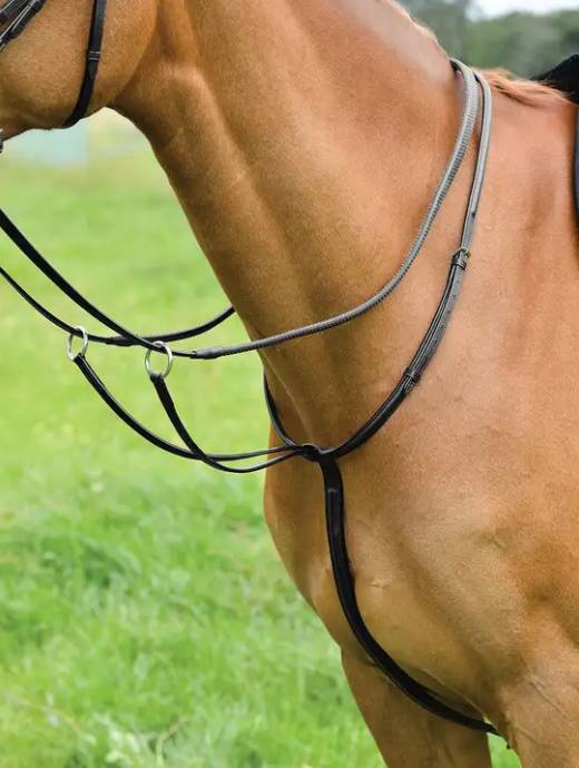 Kincade Classic Plain Raised Running Martingale Black