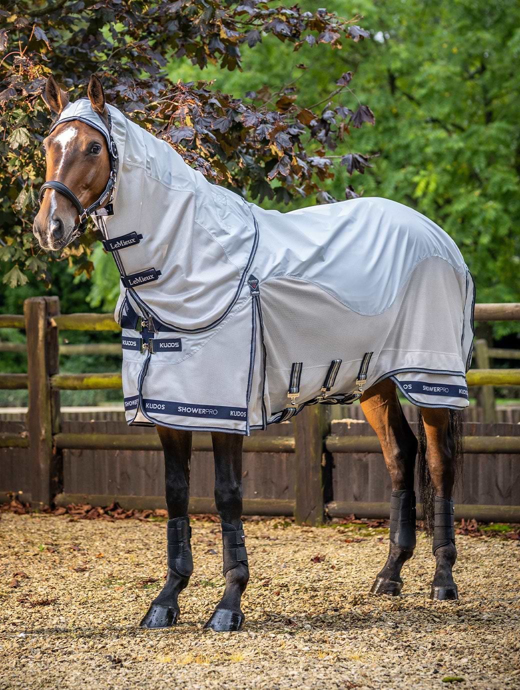 LeMieux Kudos ShowerPro Waterproof Fly Rug Grey