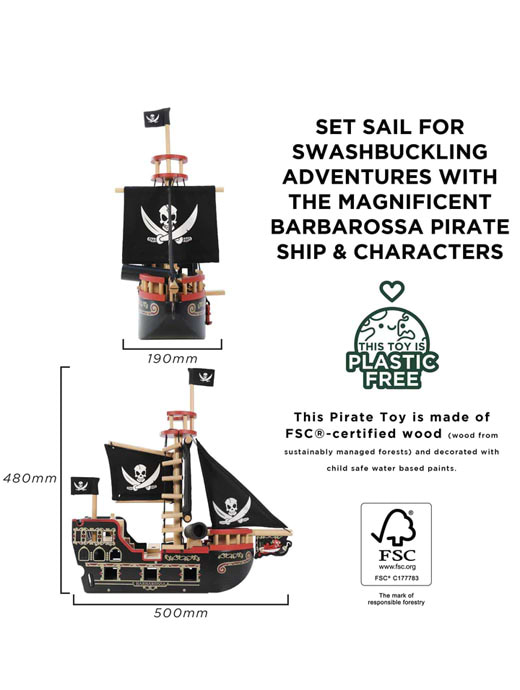 Le toy van barbarossa pirate ship outlet