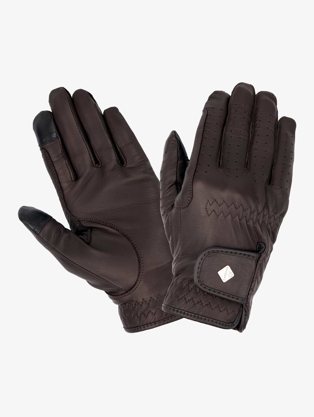 LeMieux Classic Leather Riding Gloves Brown