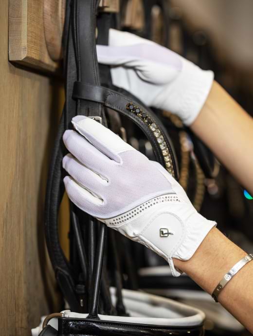 LeMieux Crystal Glove White