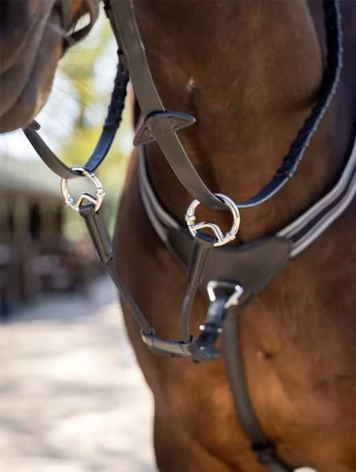 LeMieux Elasticated Martingale Attachment Black/Silver