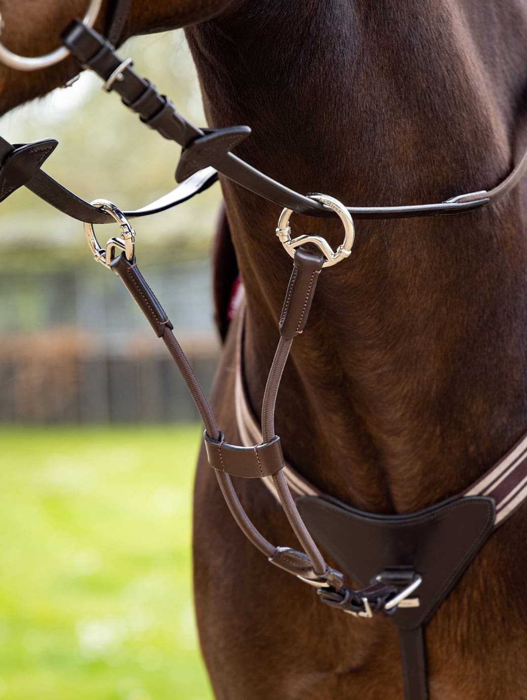 LeMieux Elasticated Martingale Attachment Brown/Silver