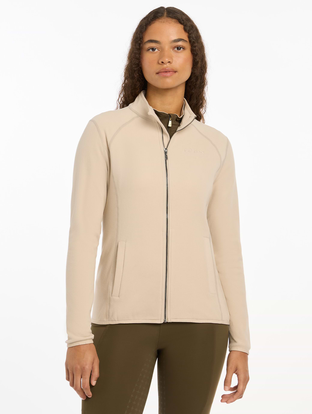 LeMieux Faye Fleece Zip Through Stone