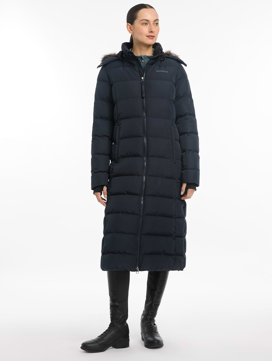 LeMieux Harper Longline Puffer Coat Navy