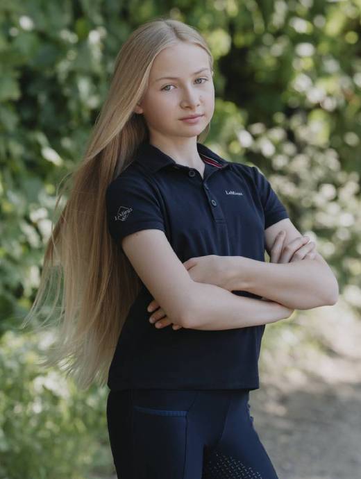 LeMieux Junior Pro Polo Shirt Navy