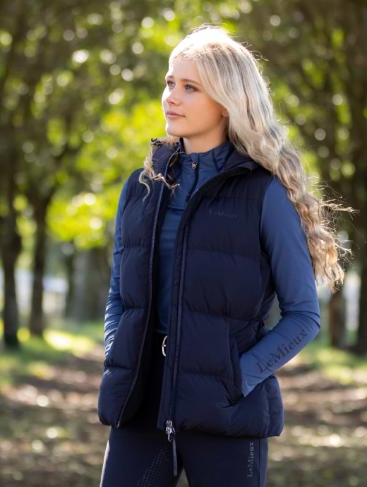 LeMieux Kenza Puffer Gilet Navy Griggs Equestrian