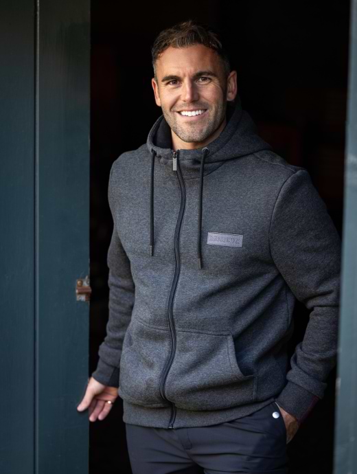 LeMieux Mens Zip Through Hoodie Graphite Marl