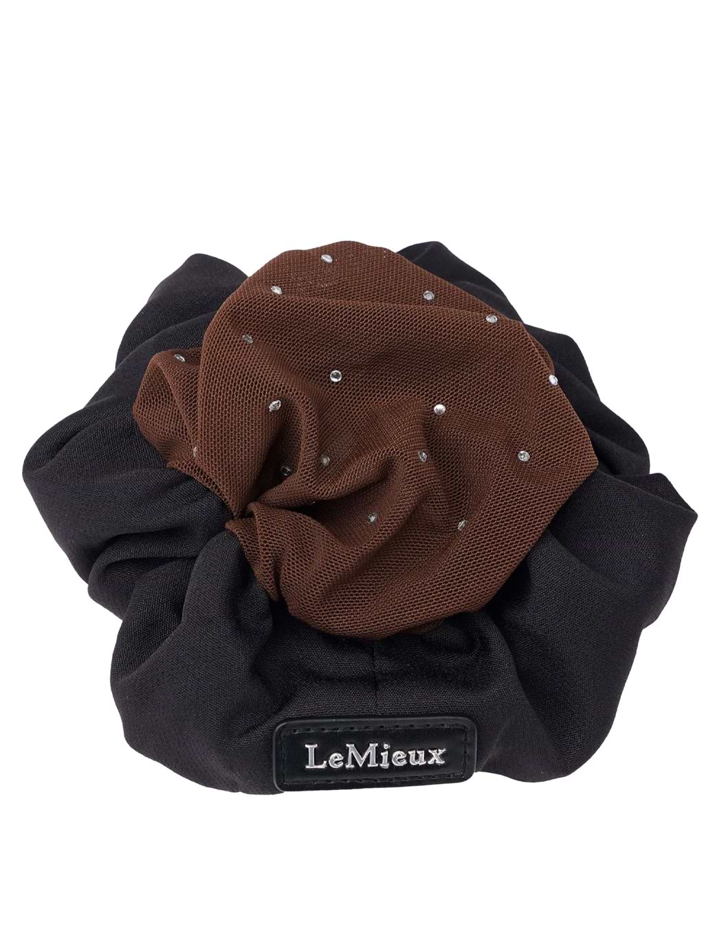 LeMieux Scrunchie & Crystal Hair Net Black 2
