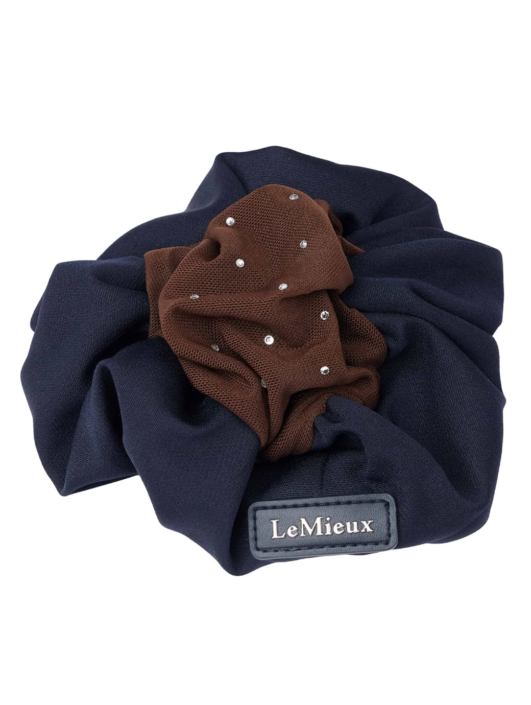 LeMieux Scrunchie & Crystal Hair Net Navy 3