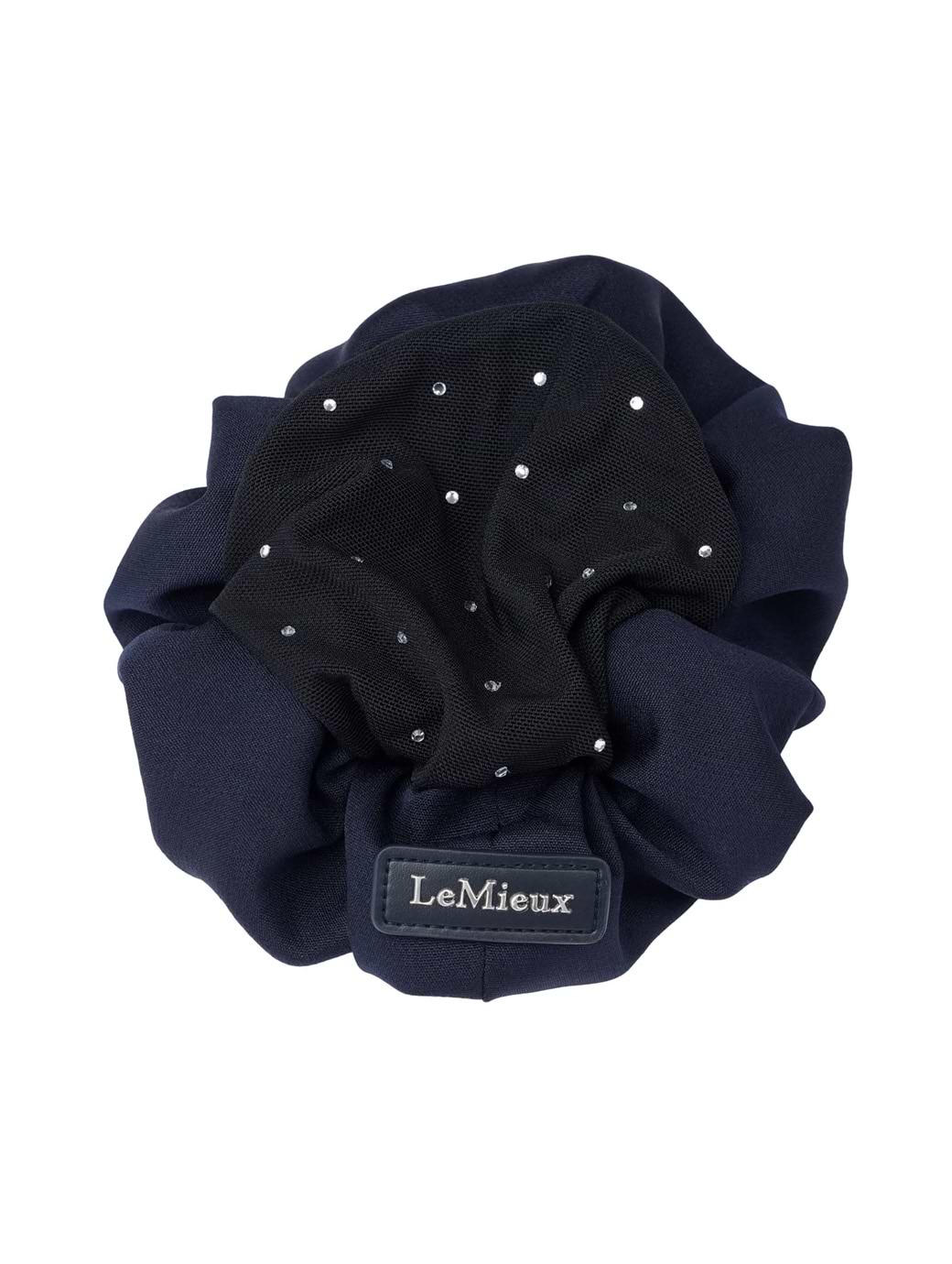 LeMieux Scrunchie & Crystal Hair Net Navy 2