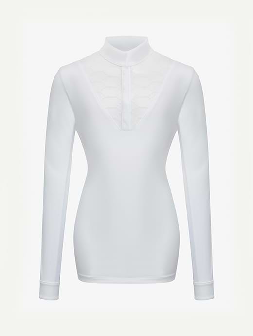 LeMieux Young Rider Eva Long Sleeve Show Shirt White 