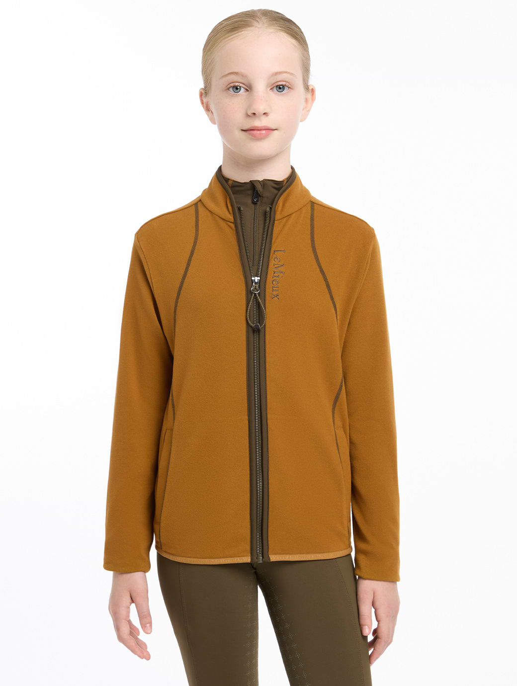LeMieux Young Rider Felicity Fleece Zip Through Ginger