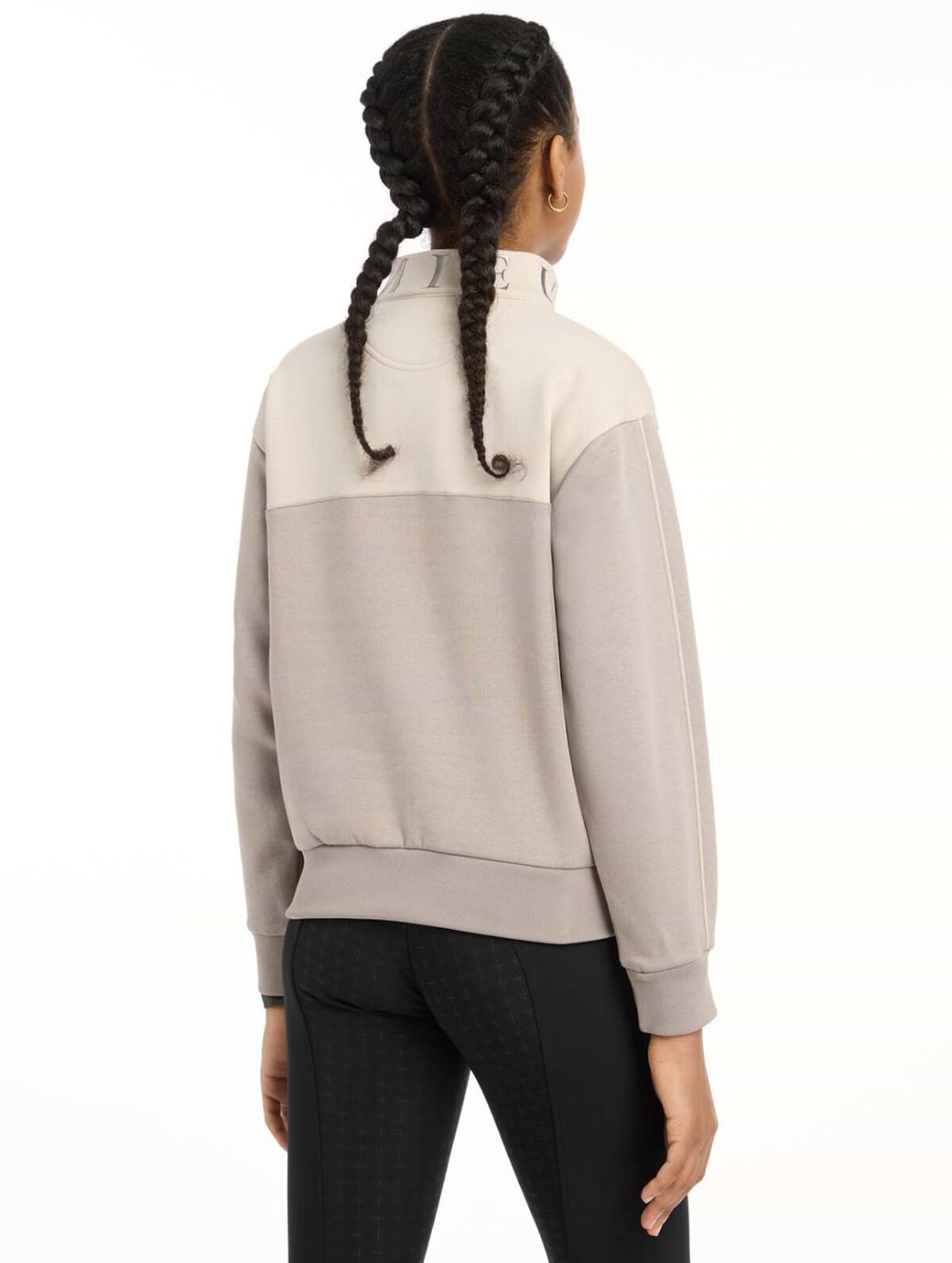 LeMieux Young Rider Kate Quarter Zip Sweat Ash/Stone | Griggs Equestrian
