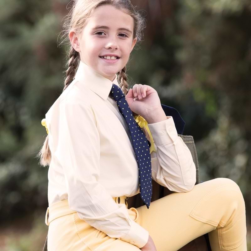 Equetech Long Sleeve Stretch Show Shirt - White