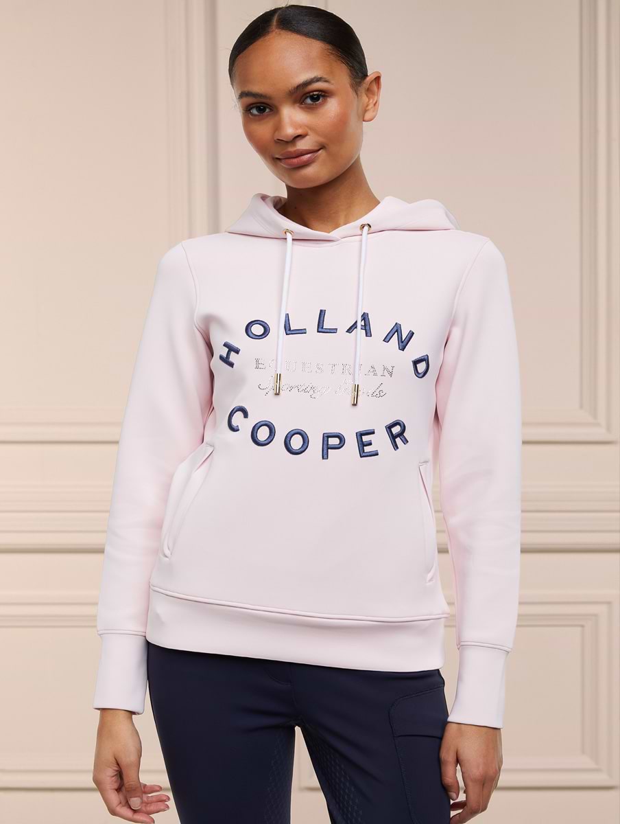 Holland Cooper Crystal Hoodie Blush