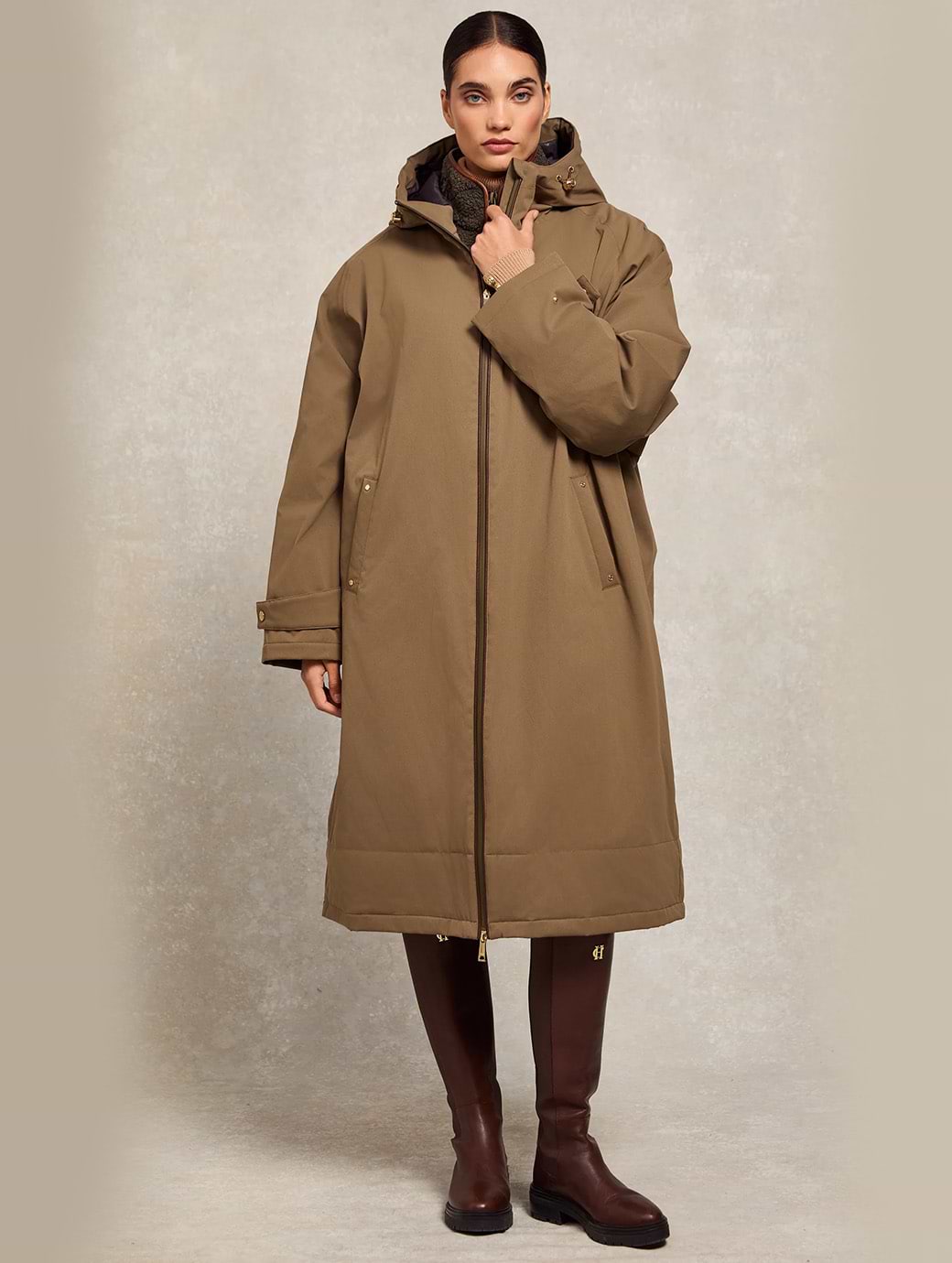 Holland Cooper Lightweight Waterproof Coat Mink