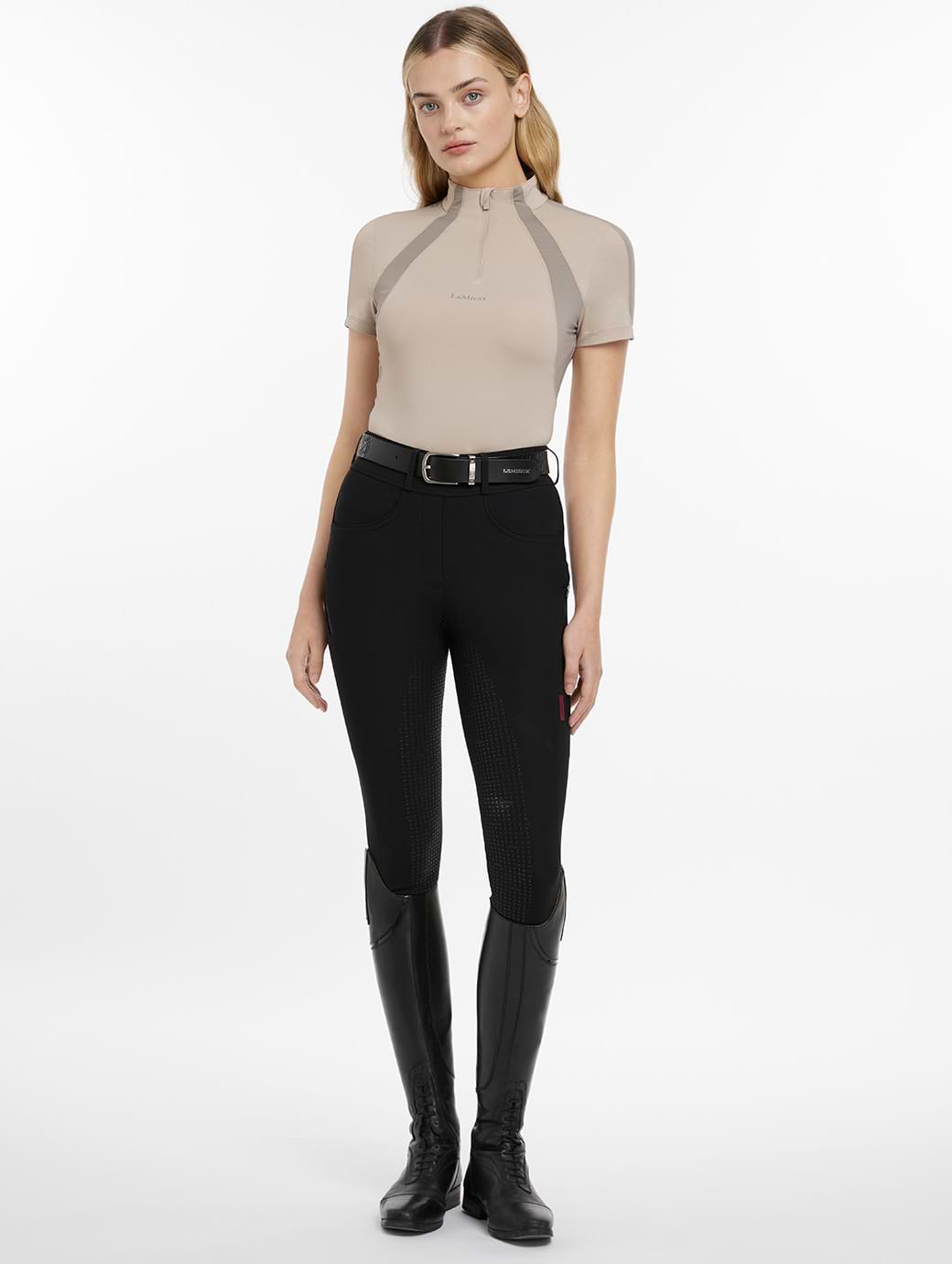 LeMieux Maria Mesh Short Sleeve Base Layer Almond