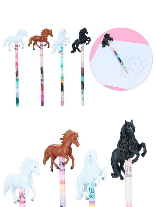 Miss Melody Pencil With 3D Horse Figurine