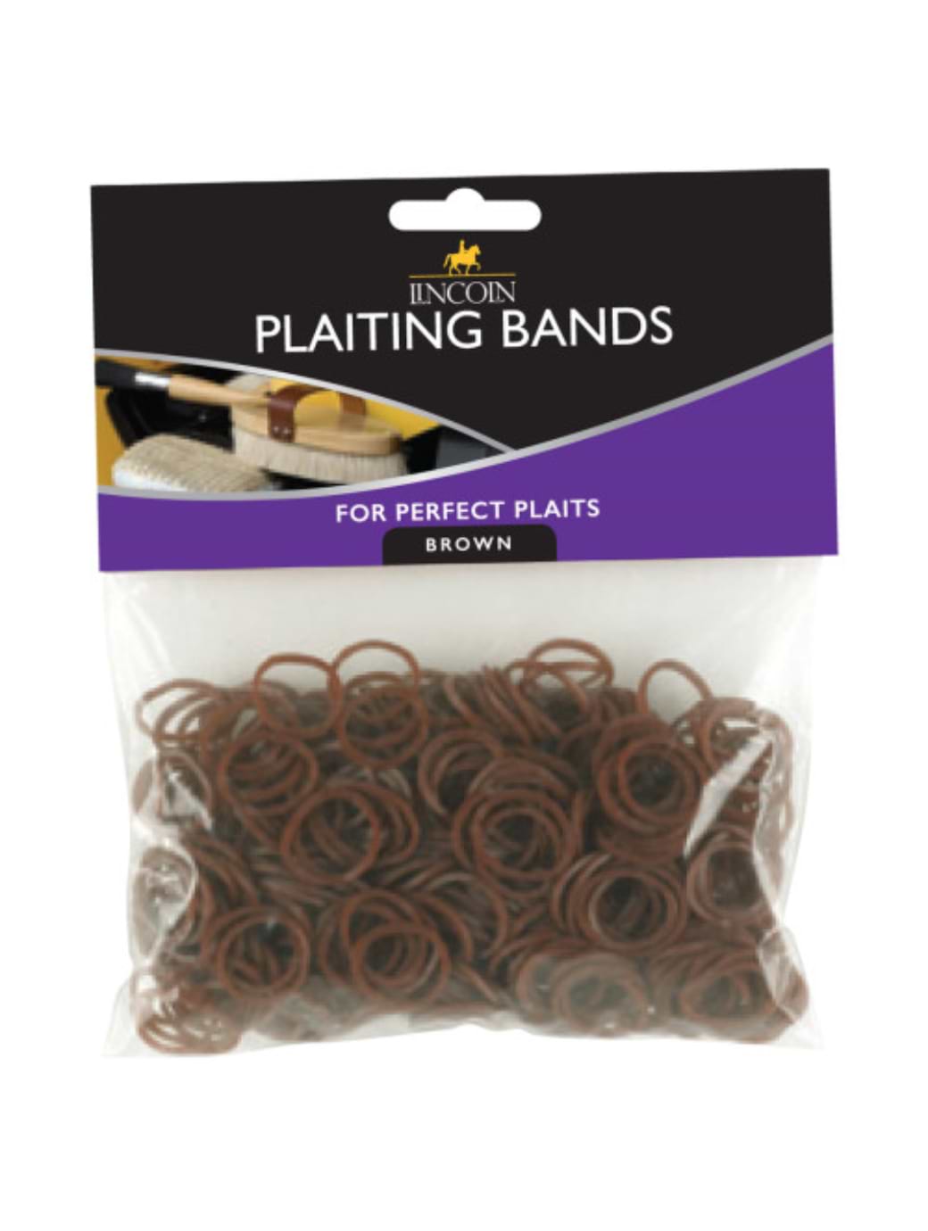 Lincoln Plaiting Bands-Brown