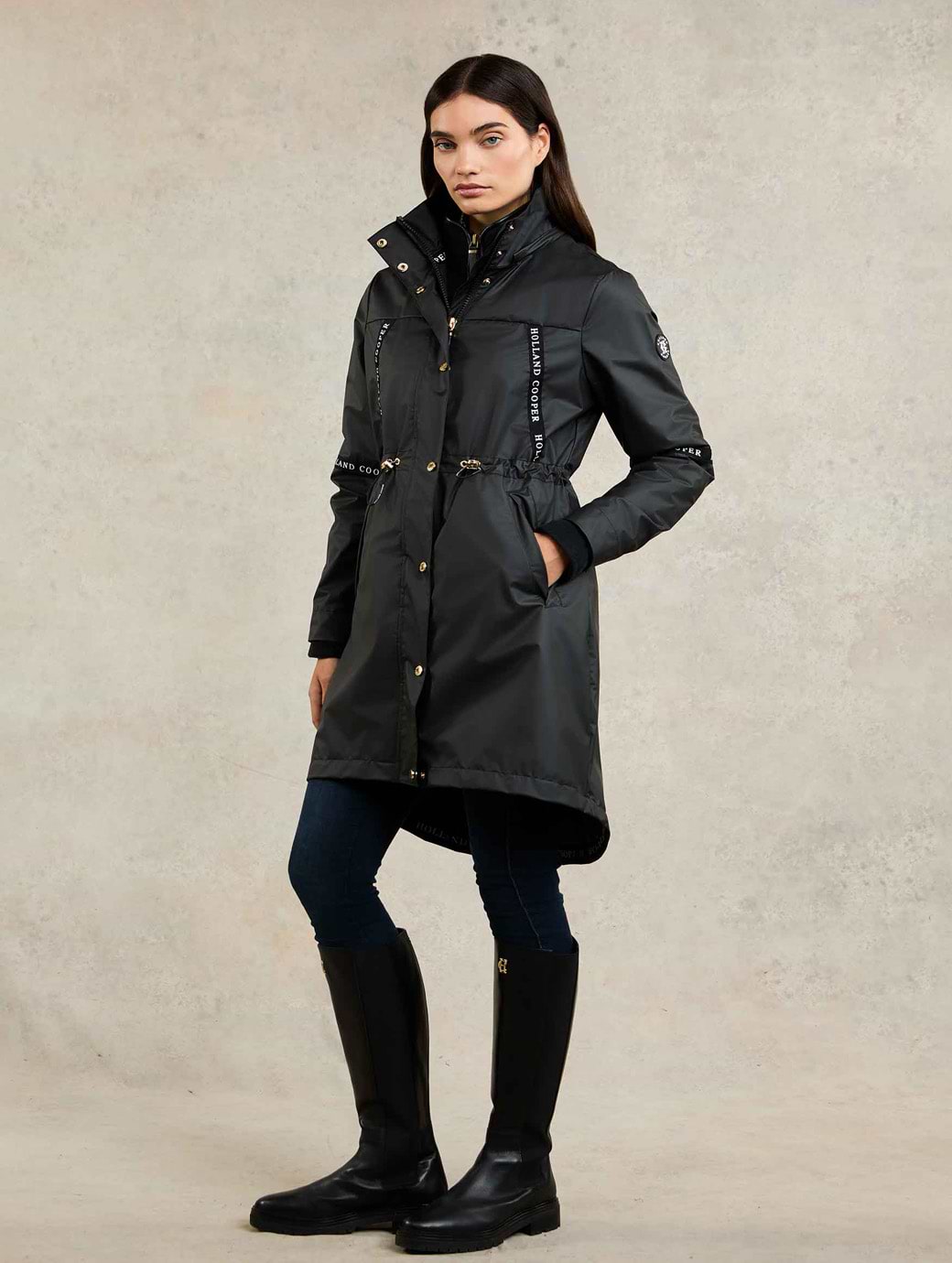 Holland Cooper Rain Coat Matte Black