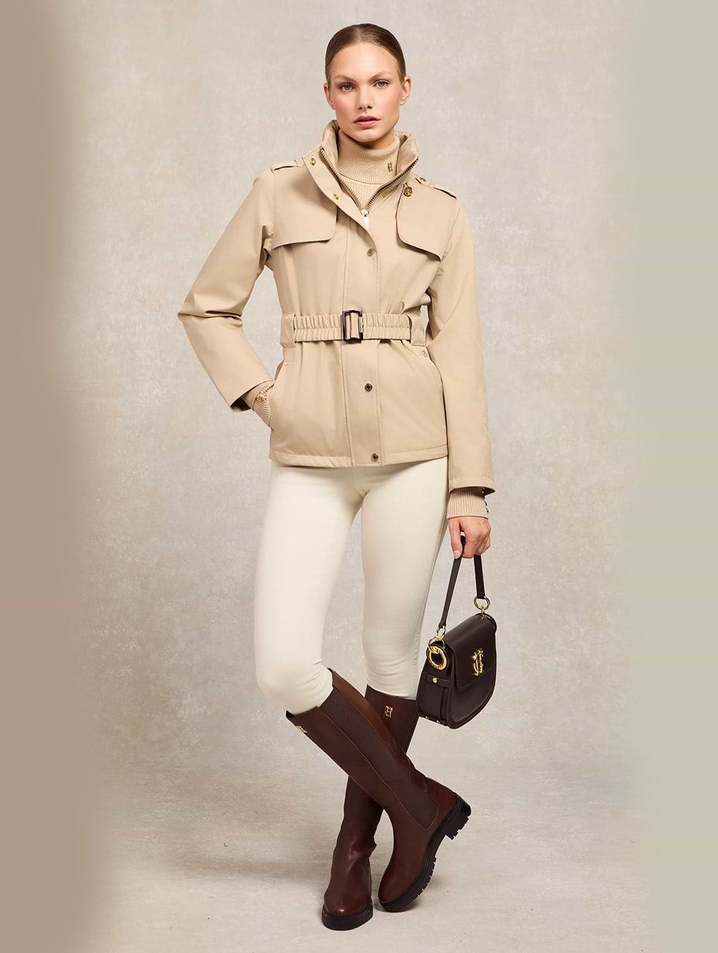 Holland Cooper Rosedale Waterproof Parka Stone