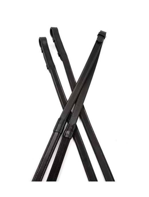Collegiate One Sided Rubber Reins IV-Black