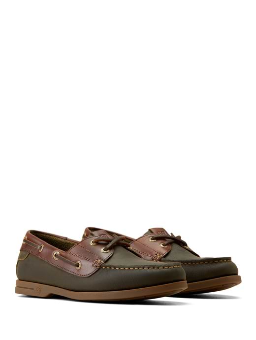  Ariat Women's Antigua Boat Shoe OLIVE NIGHT