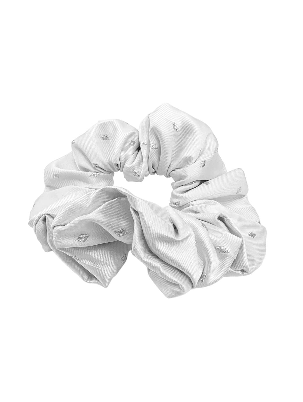 Equetech Hair Scrunchies Metallic Diamond White/Metallic Silver
