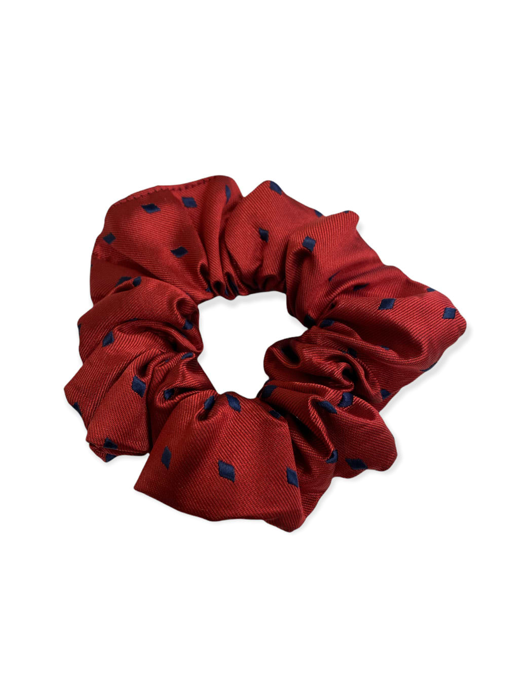 Equetech Hair Scrunchies Diamond Design Red/Navy