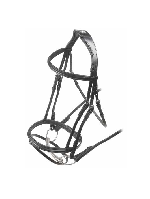 Shires Velociti RAPIDA Padded Raised Flash Bridle Black