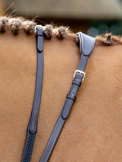 LeMieux Soft Rubber Reins Havana/Black 